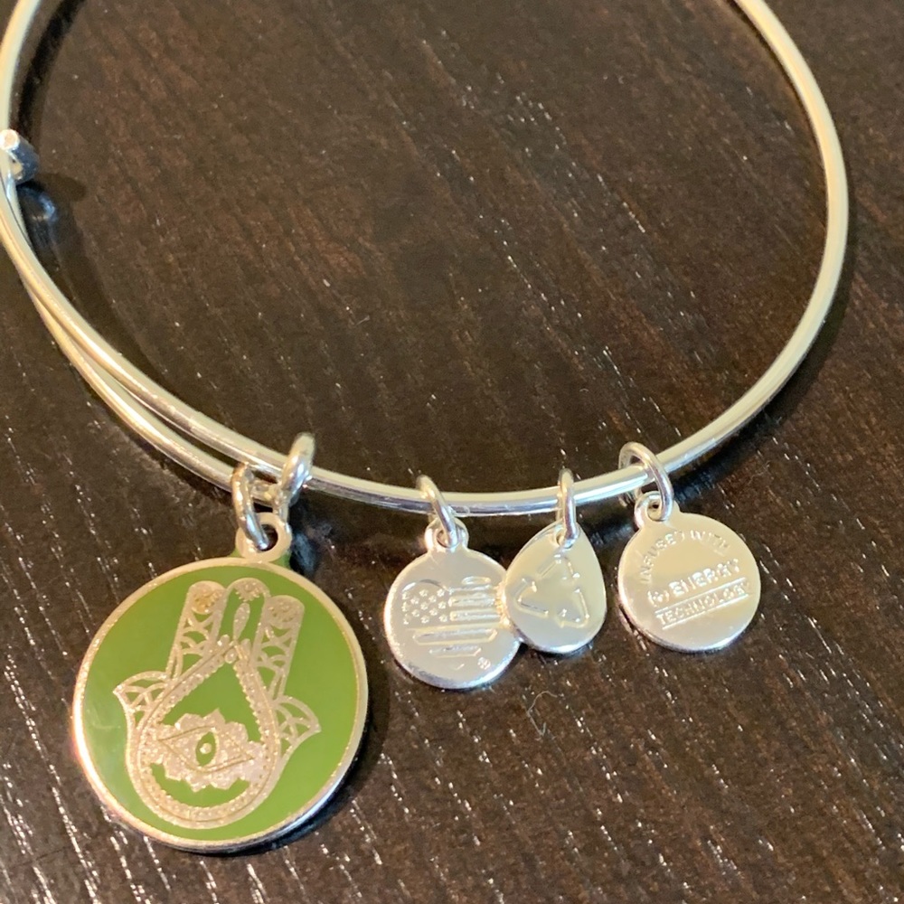 Alex and Ani “Hand of Fatima” charm bracelet.
